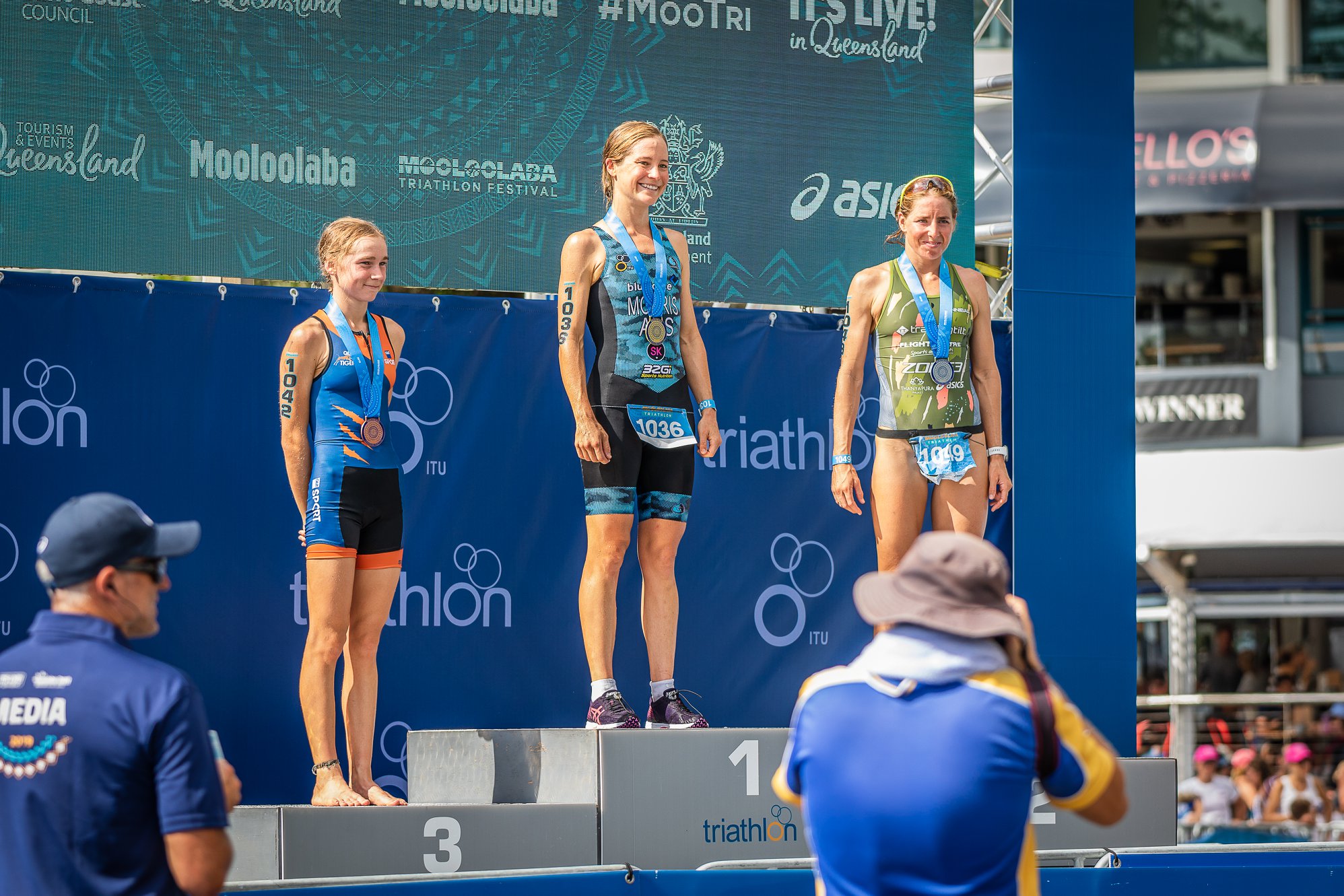 Romy Wolstencroft, QUT with a podium result. Photo: QUT Sport