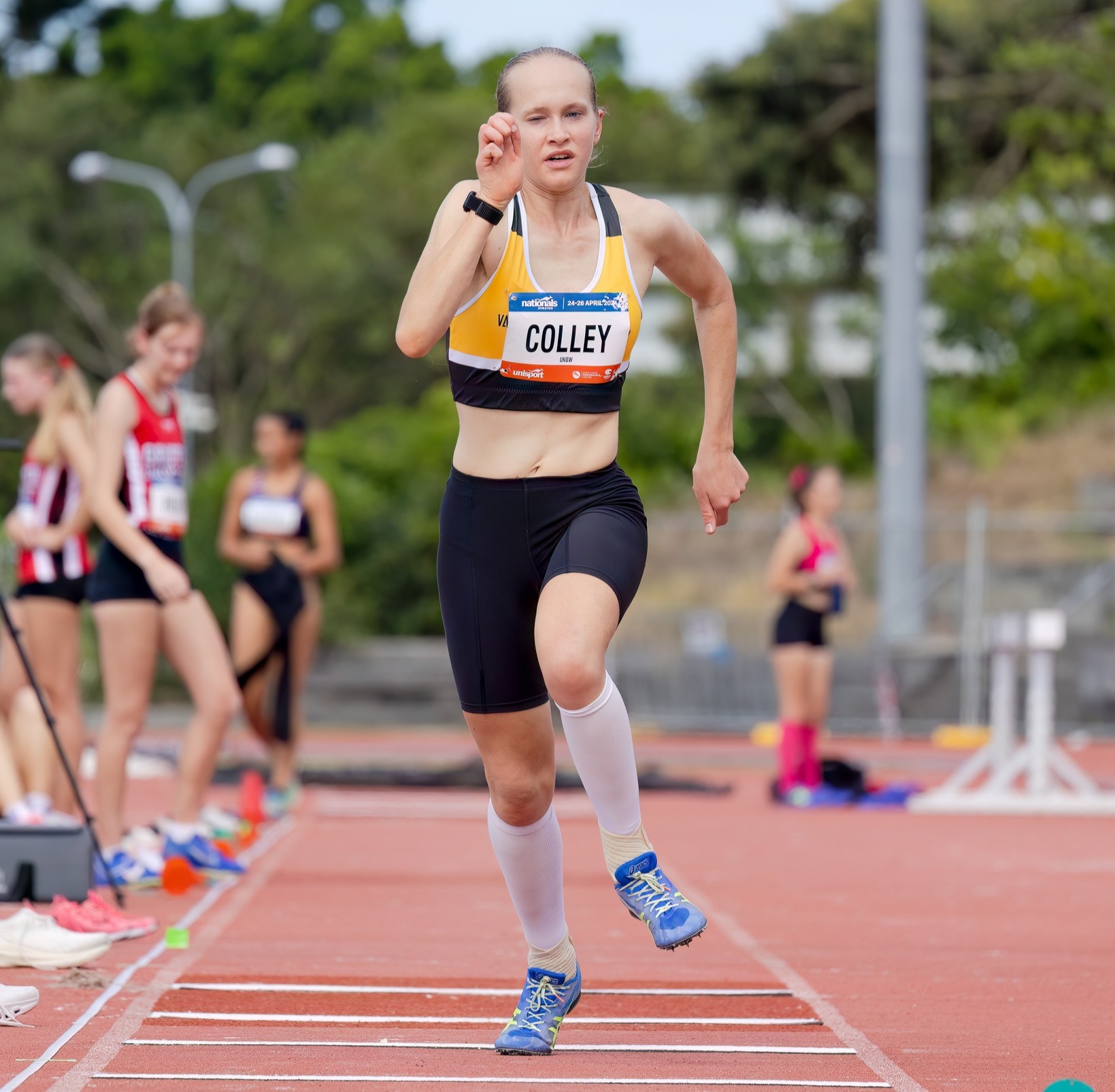 Tamsin Colley (UNSW) competing in the Women's Long Jump.